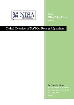 Critical Overview of NATO`s Role in Afghanistan