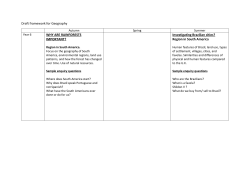 Draft framework for Geography WHY ARE RAINFORESTS