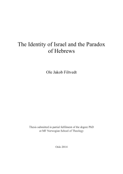 The Identity of Israel and the Paradox of Hebrews