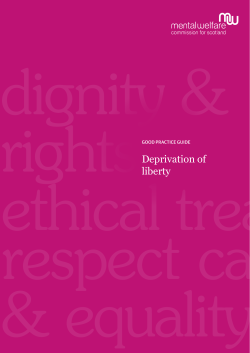 Deprivation of liberty - Mental Welfare Commission