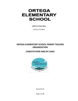 Bylaws - Ortega PTO