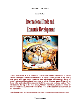 International Trade and Development