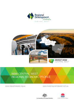 NSW Central West Regional Economic Profile