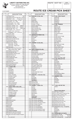 route ice cream pick sheet