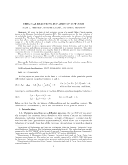 CHEMICAL REACTIONS AS &Gamma;-LIMIT OF DIFFUSION In this paper