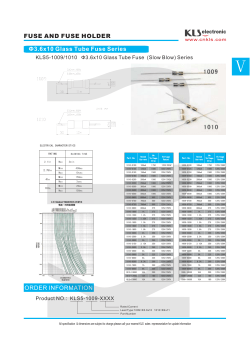 ORDER INFORMATION 3.6x10 Glass Tube Fuse Series Ф FUSE