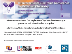 Microwave-assisted CH arylation of Quinazolin-4-one