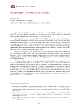 The bank/capital markets nexus goes global