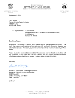 Original Licensing Study Report