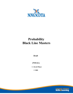 Probability Black Line Masters
