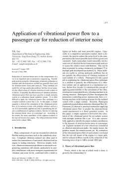 Application of vibrational power flow to a passenger car