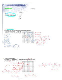 1.6 day 2 Midpoint and Distance Formulas