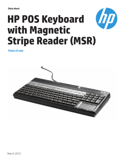 HP POS Keyboard with Magnetic Stripe Reader (MSR)