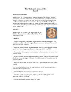 The &ldquo;Coinium&rdquo; Lab Activity (Part I)