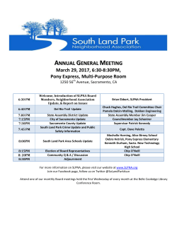 2017 Agenda - South Land Park Neighborhood Association
