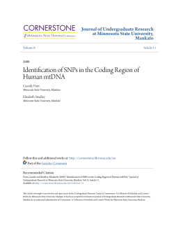 Identification of SNPs in the Coding Region of Human mtDNA