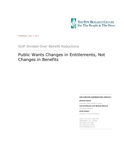 Public Wants Changes in Entitlements, Not - People