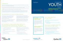 Highlights GOVERNANCE THE GOVERNMENT`S YOUTH ACTION