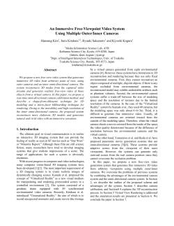 An Immersive Free-Viewpoint Video System Using Multiple Outer