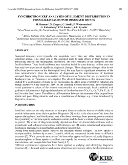 synchrotron xrf analyses of element distribution in fossilized