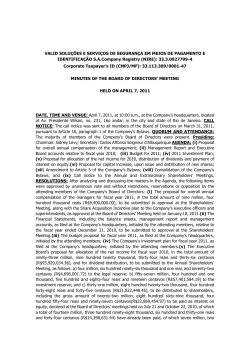 Minutes of Board of Directors` Meeting