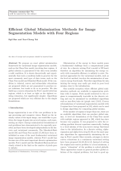Efficient Global Minimization Methods for Image