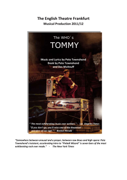 Tommy - English Theatre Frankfurt