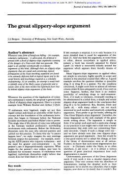 The great slippery-slope argument