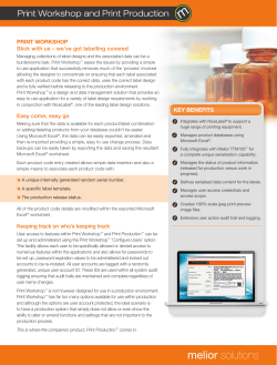 Print Workshop and Print Production m