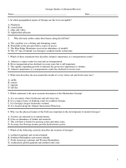 1st Semester Georgia Milestone Review