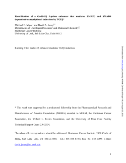 Identification of a Gadd45&beta; 3-prime enhancer that