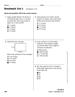 Benchmark Test 2 (Chapters 4&ndash;6)