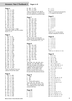 Answers: Year 3 Textbook 3 Pages 4&ndash;13