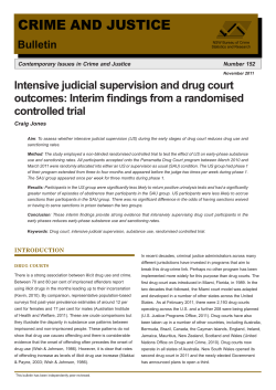Intensive judicial supervision and drug court outcomes: Interim