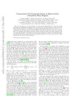 Commensurate Two-Component Bosons in Optical Lattice