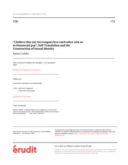 I believe that my two tongues love each other cela ne m