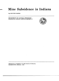 Mine Subsidence in Indiana