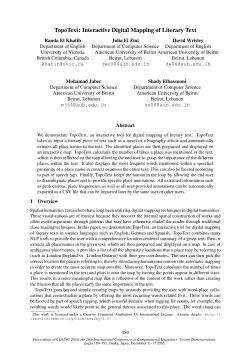 TopoText: Interactive Digital Mapping of Literary Text