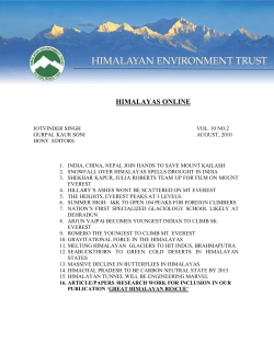 Newsletter Apr June 2010 - himalayan environment trust