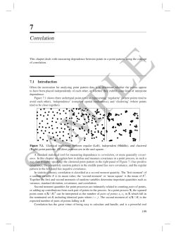 Correlation - Spatial Point Patterns