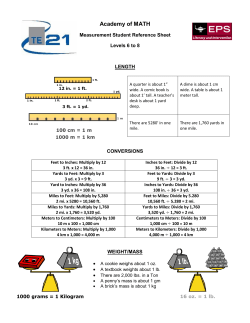 Measurement Help Level 6-8