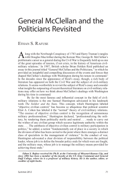 General McClellan and the Politicians Revisited