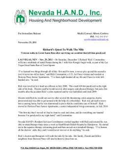 Richard`s Quest To Walk The Mile