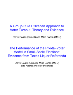 A Group-Rule Utilitarian Approach to Voter Turnout: Theory and