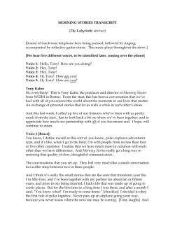 MORNING STORIES TRANSCRIPT