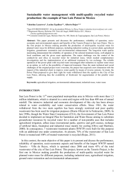 Sustainable water management with multi