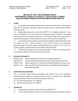 method of test for determination of performance grade of physically