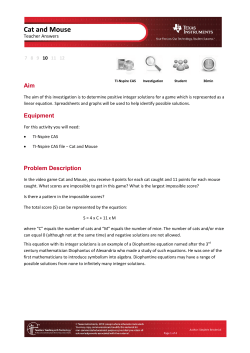 Cat and Mouse - TI Education