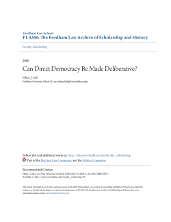 Can Direct Democracy Be Made Deliberative?