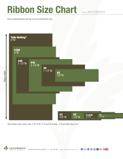 Ribbon Size Chart